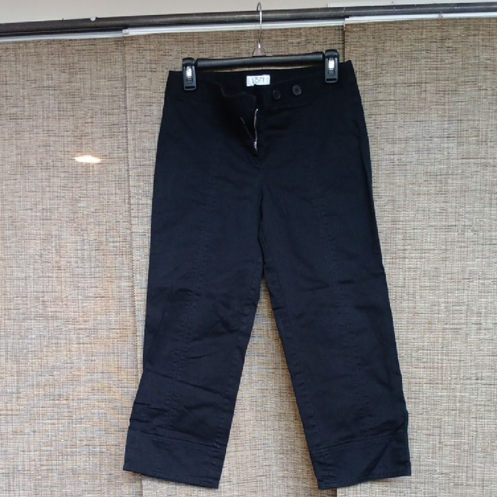 LOFT Black Cotton Capri Chinos